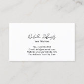 Café-Shop Beruflich Minimalistisch Visitenkarte (Rückseite)