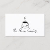 Café-Shop Beruflich Minimalistisch Visitenkarte (Vorderseite)