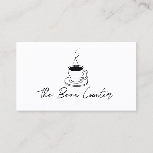 Café-Shop Beruflich Minimalistisch Visitenkarte (Vorderseite)