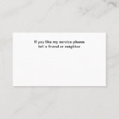 Café Sidewalk Visitenkarte (Rückseite)