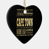 Café-Stadtstadt der Südafrika-Typografie-Kunst Keramikornament (Rechts)