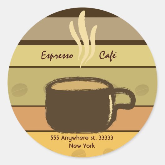 Cafe Sticker (Vorderseite)