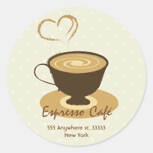 Cafe Sticker (Vorderseite)