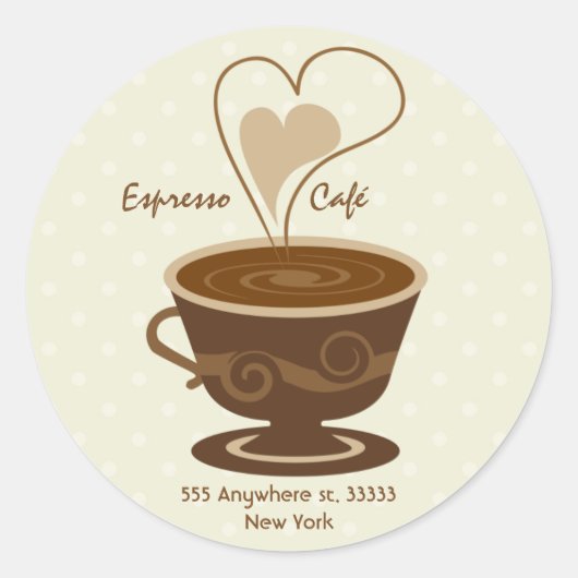 Cafe Sticker (Vorderseite)