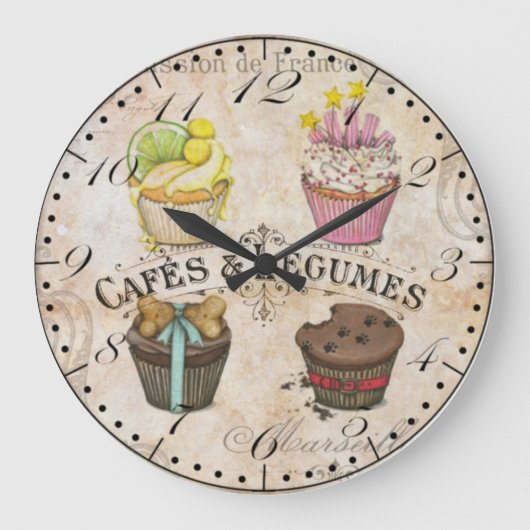 Cafe-Stil Wanduhr (Vorderseite)