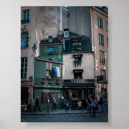 Cafe Street View in Paris Poster