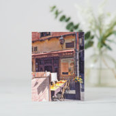 Café-Szene Postkarte (Stehend Vorderseite)