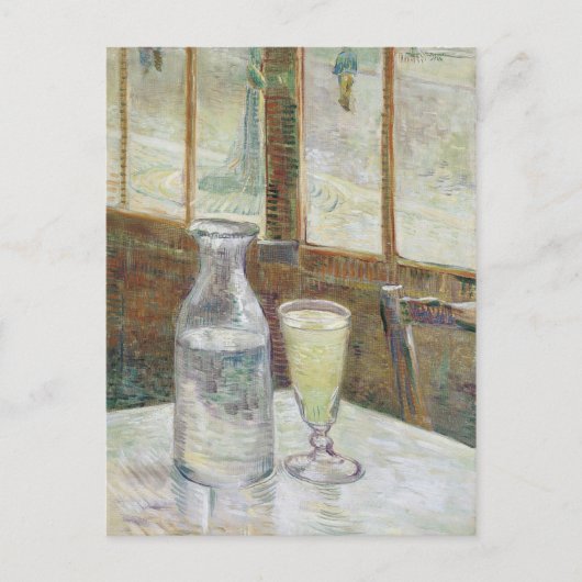 Café-Tabelle mit Wermut durch Vincent van Gogh Postkarte (Vorderseite)