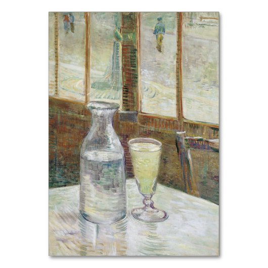 Café Table mit Absinthe von Vincent Van Gogh Tischnummer (Rückseite)