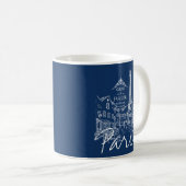 Café-Tasse Paris Kaffeetasse (VorderseiteRechts)