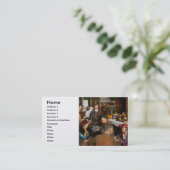 Cafe - Temptationen 1915 Visitenkarte (Stehend Vorderseite)