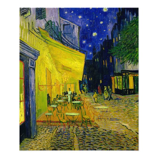 Café Terrace Arles, Place du Forum by van Gogh Fotodruck (Vorne)