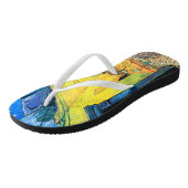 Café Terrace at Night (1888) Van Gogh Fine Art Badesandalen (Schrägansicht)