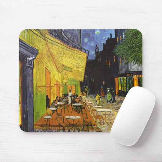 Café Terrace at Night by van Gogh Mousepad (Mit Mouse)