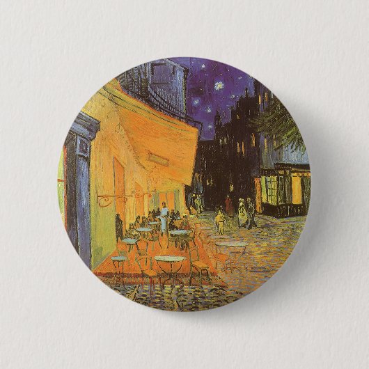 Café Terrace at Night by Vincent van Gogh Button (Vorderseite)