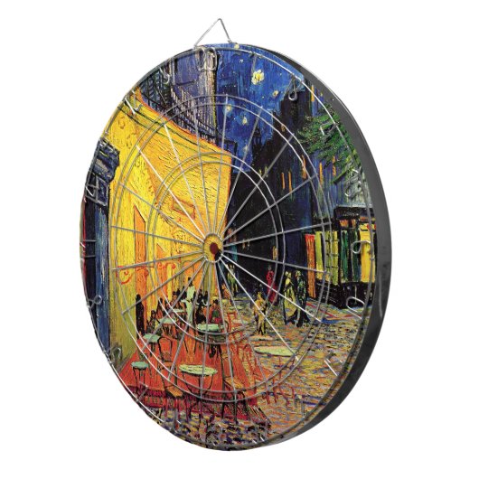 Café Terrace at Night by Vincent van Gogh Dartscheibe (Vorderseite rechts)