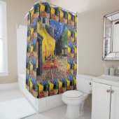 Café Terrace at Night by Vincent van Gogh Duschvorhang (Beispiel)