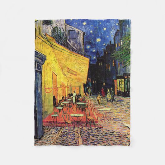 Café Terrace at Night by Vincent van Gogh Fleecedecke (Vorderseite)