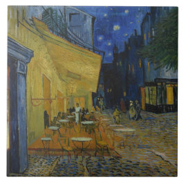 Café Terrace at Night by Vincent van Gogh Fliese
