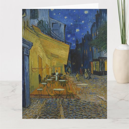 Café Terrace at Night by Vincent van Gogh Karte (Vorderseite)