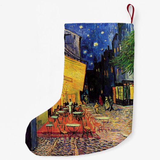 Café Terrace at Night by Vincent van Gogh Kleiner Weihnachtsstrumpf (Rückseite)