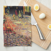 Café Terrace at Night by Vincent van Gogh Küchentuch (Viertel Falte)