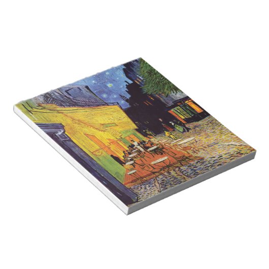 Café Terrace at Night by Vincent Van Gogh Notizblock (angewinkelt)