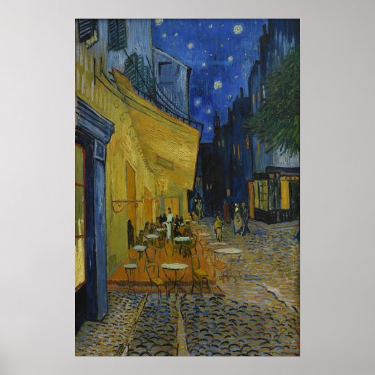 Café Terrace at Night by Vincent van Gogh Poster (Vorne)