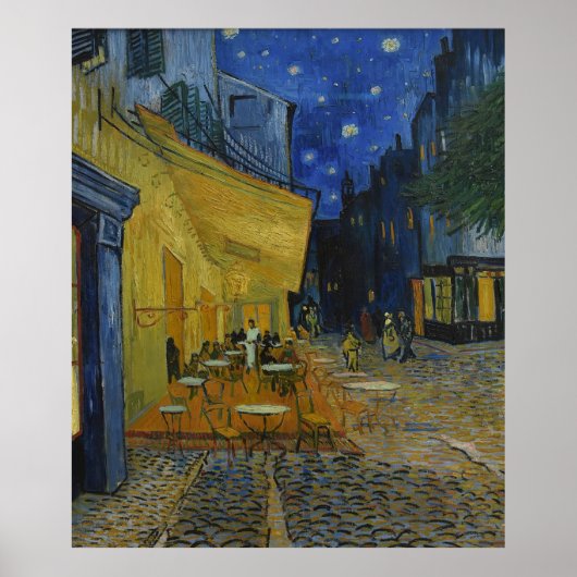 Café Terrace at Night by Vincent van Gogh Poster (Vorne)