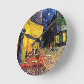 Café Terrace at Night by Vincent van Gogh Runde Wanduhr (Winkel)