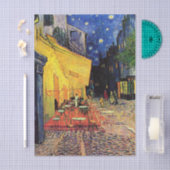Café Terrace at Night by Vincent van Gogh Seidenpapier (Handwerk)