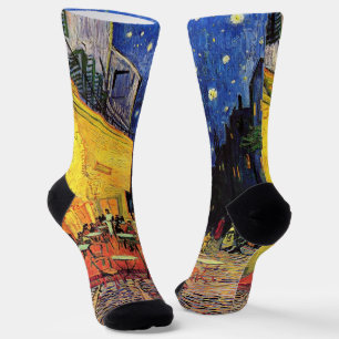 Café Terrace at Night by Vincent van Gogh Socken
