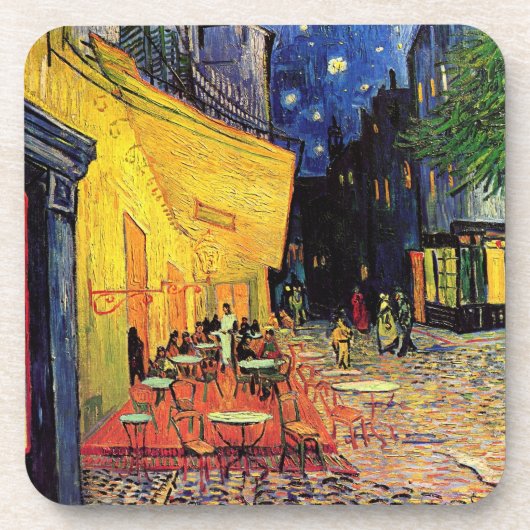 Café Terrace at Night by Vincent van Gogh Untersetzer (Vorderseite)