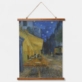 Café Terrace at Night by Vincent van Gogh Wandteppich Mit Holzrahmen (Vorderseite)
