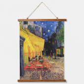 Café Terrace at Night by Vincent van Gogh Wandteppich Mit Holzrahmen (Vorderseite)
