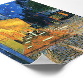 Cafe Terrace at Night, Van Gogh Berühmtes Gemälde Poster (Ecke)