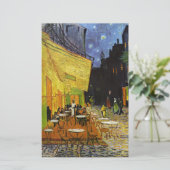Café Terrace at Night Van Gogh Briefpapier (Stehend Vorderseite)