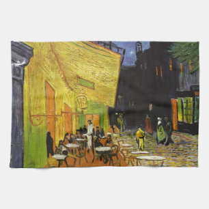 Café Terrace at Night Van Gogh Geschirrtuch