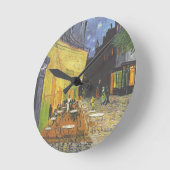 Café Terrace at Night Van Gogh Runde Wanduhr (Winkel)