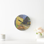 Café Terrace at Night Van Gogh Runde Wanduhr (Zuhause)