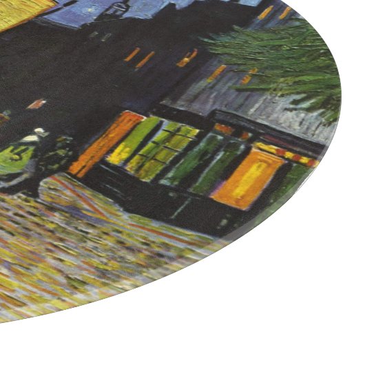 Café Terrace at Night Van Gogh Schneidebrett (Ecke)