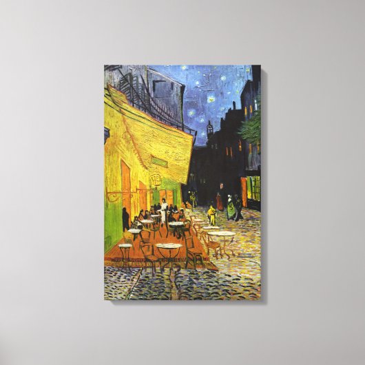Café Terrace at Night Van Gogh Wrapped Canvas Leinwanddruck (Vorderseite)