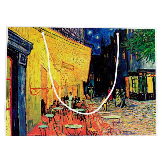Cafe Terrace at Night, Vincent van Gogh, 1888 Große Geschenktüte (Rückseite)