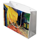 Cafe Terrace at Night, Vincent van Gogh, 1888 Große Geschenktüte (Rückseite Schrägansicht)