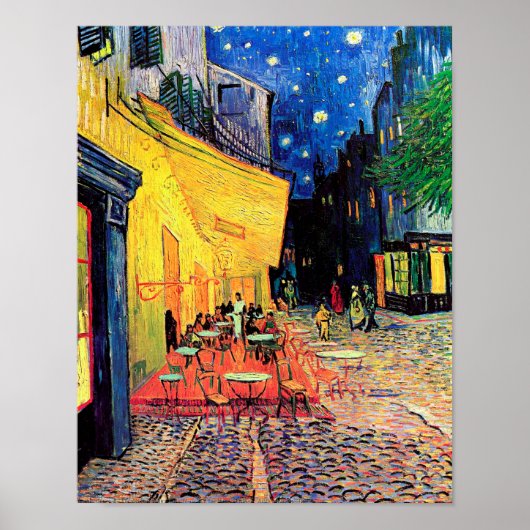 Cafe Terrace at Night, Vincent van Gogh, 1888 Poster (Vorne)