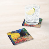 Cafe Terrace at Night, Vincent van Gogh, 1888 Rechteckiger Pappuntersetzer (Vor Ort)