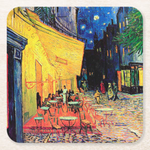 Cafe Terrace at Night, Vincent van Gogh, 1888 Rechteckiger Pappuntersetzer