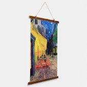 Cafe Terrace at Night, Vincent van Gogh Wandteppich Mit Holzrahmen (Gewinkelt)