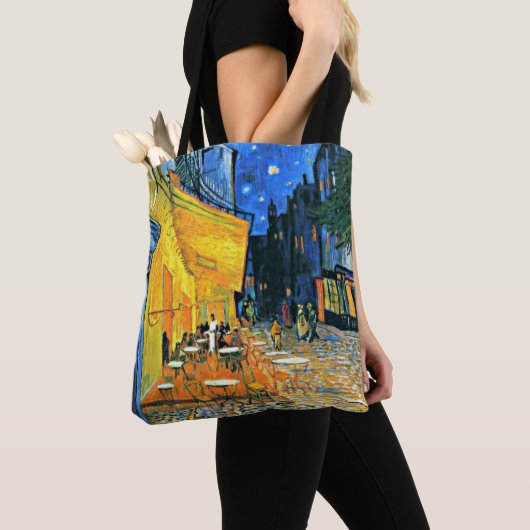 Cafe Terrace Kunst-Malerei von Vincent van Gogh Tasche (Von Nahem)