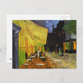 Café Terrace on Night Van Gogh Postcard Postkarte (Vorne/Hinten)